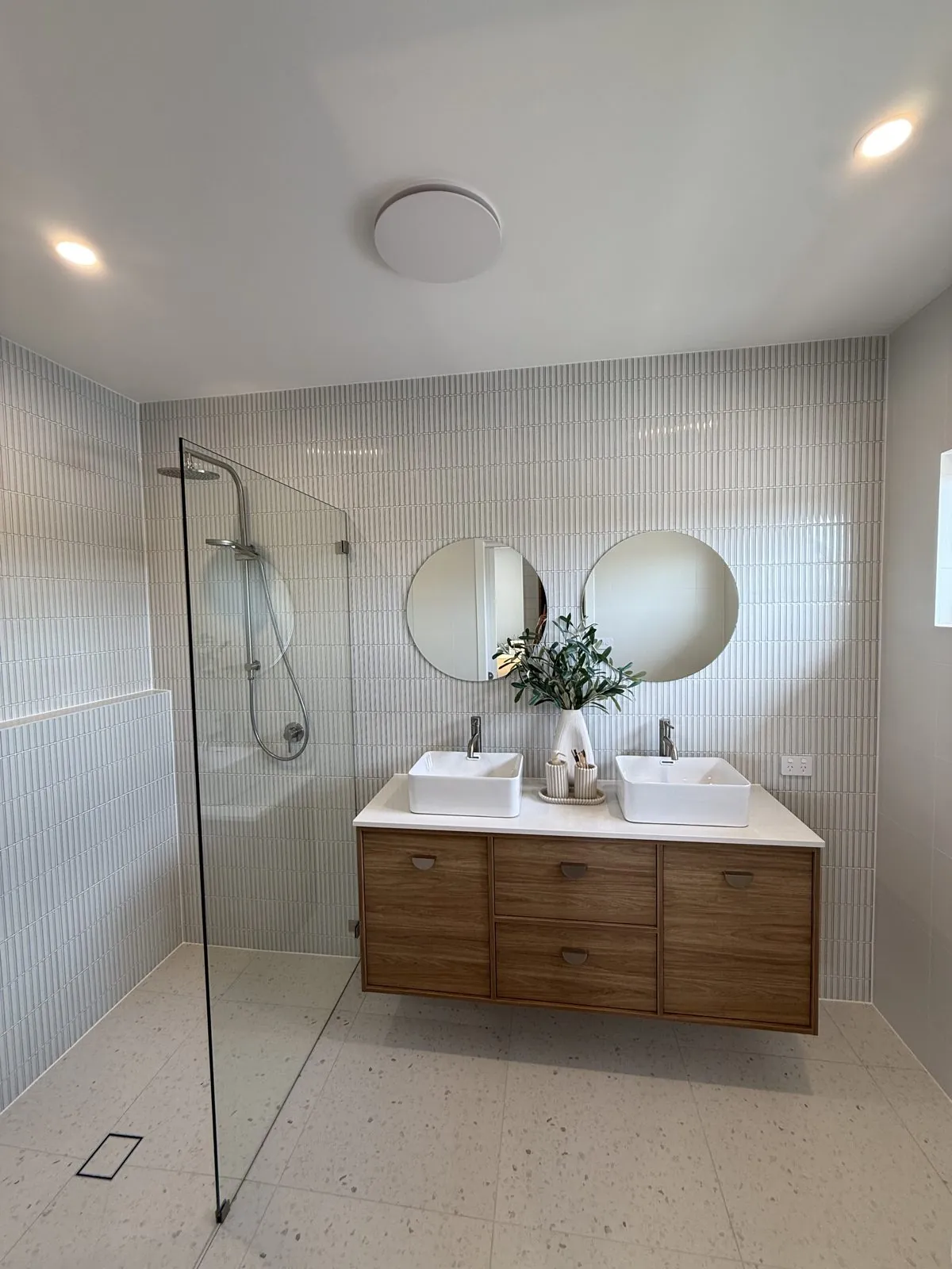 Bathroom vanity lighting installed by Cozlec